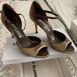Manolo Blahnik snakeskin heels